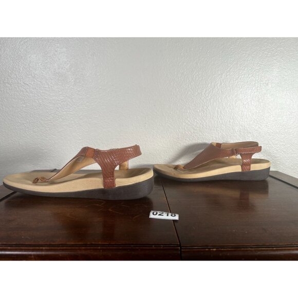 MEGNYA Orthotic Sandals Womens Sz 7.5 Brown Vegan Plantar Fasciitis Flat Feet Ho - Picture 7 of 13